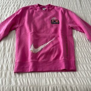 Nike Womens Pink LA Graphic Crewneck Sweatshirt Worn Once Size S